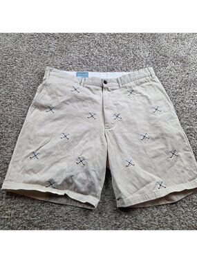 Castaway Nantucket Island Shorts Mens 35 Golf Embroidered Preppy